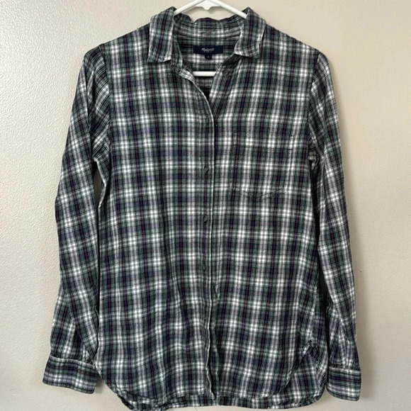Madewell Plaid Flannel Button Down - Picture 1 of 3